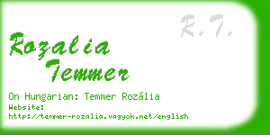 rozalia temmer business card