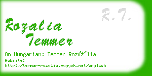 rozalia temmer business card